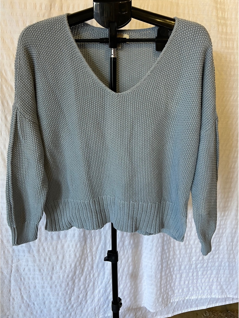 Lucky Brand Light Blue Textured Knit Sweater – L